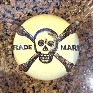 John Derian skull & cross bones paperweight